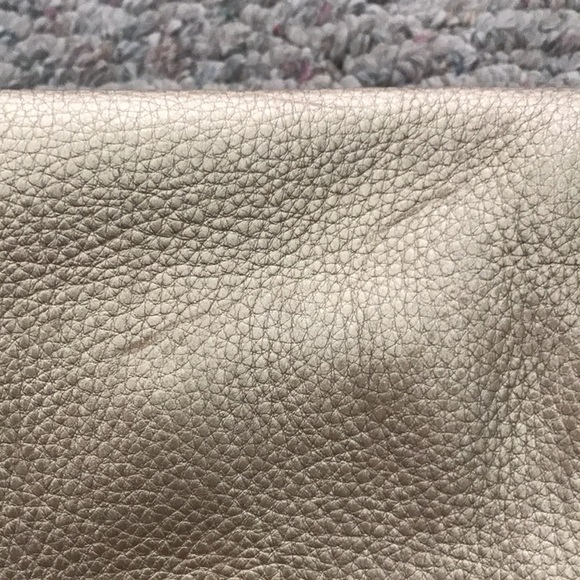 Michael Kors Bedford Tassel Gold Pebbled Leather Flap Bag - Picture 13 of 16